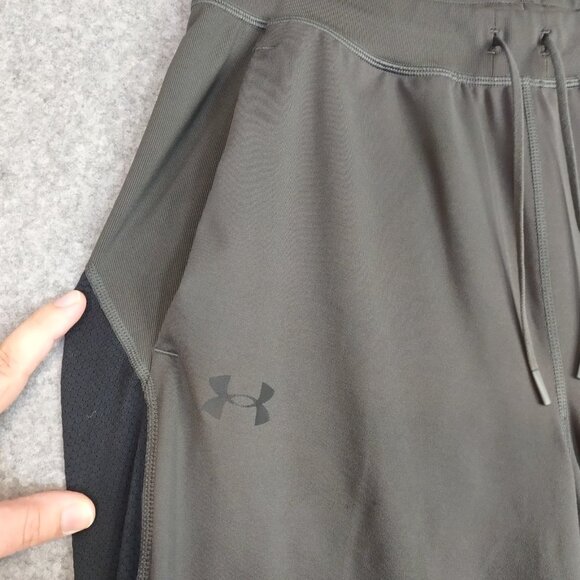 Under Armour Pants Mens L Gray Joggers Ankle Zip Reflect Pocket Active Heatgear - Picture 4 of 12